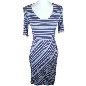 JESSICA SIMPSON MATERNITY BLUE & GRAY DRESS SZ.M EUC